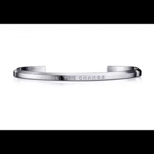 2/$18 Bracelets ☀️ NWT Silver Be the Change Cuff